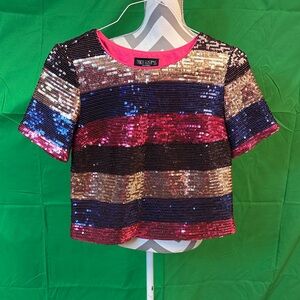 Tracee Ellis Ross Multicolor Sequin Top